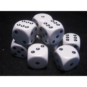 Set 12 dadi D6 16mm Opaque (nero/grigio) CHX25610 Set 12 dadi D6 16mm Opaque (nero/grigio) CHX25610