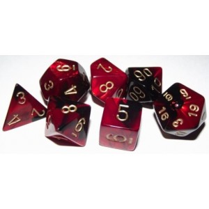 Set 7 dadi poliedrici Gemini (giallo/nero-rosso) CHX26433 Set 7 dadi poliedrici Gemini (giallo/nero-rosso) CHX26433