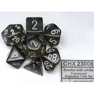 Set 7 dadi poliedrici Translucent (nero) CHX23008 Set 7 dadi poliedrici Translucent (nero) CHX23008