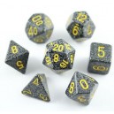 Set 7 dadi poliedrici Urban Camo Speckled (giallo/grigio-nero) CHX25328