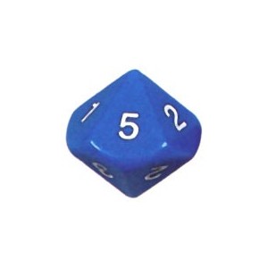Dado d10 Numeri 1-5 ripetuti Blu - K18070 Dado d10 Numeri 1-5 ripetuti Blu - K18070