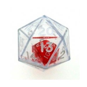 Dado d20 dentro d20 Trasparente - K12458 Dado d20 dentro d20 Trasparente - K12458