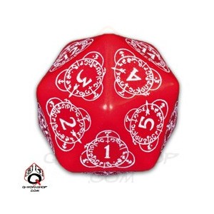 Dado d20 Segnapunti Gigante Rosso - Q20LEV03 Dado d20 Segnapunti Gigante Rosso - Q20LEV03