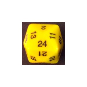Dado d24 Opaco Giallo - K11794 Dado d24 Opaco Giallo - K11794