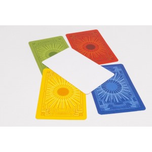 Set carte da gioco bianche con retro colorato 59x91mm (40 pezzi)