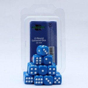 Set di 15 dadi a 6 facce BLU 16mm - 91492 Set di 15 dadi a 6 facce BLU 16mm - 91492