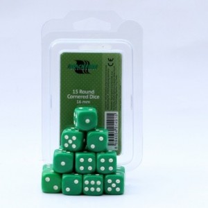 Set di 15 dadi a 6 facce VERDI 16mm - 91491 Set di 15 dadi a 6 facce VERDI 16mm - 91491