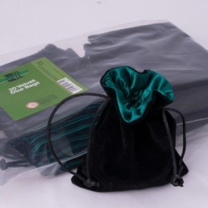 Sacchetto dadi velluto 10x12 (Velvet Dice Bag): Nero/Verde Sacchetto dadi velluto 10x12 (Velvet Dice Bag): Nero/Verde