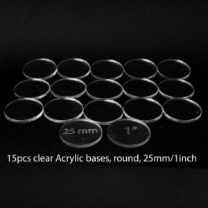 Basetta in plastica trasparente 25 mm (15 pezzi) Basetta in plastica trasparente 25 mm (15 pezzi)
