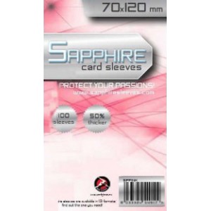 70x120 mm  bustine protettive trasparenti Sapphire PINK (100 bustine)