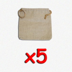 BUNDLE Flax Dice Bags 15x15 cm (sacchetto per dadi, 5 pezzi) BUNDLE Flax Dice Bags 15x15 cm (sacchetto per dadi, 5 pezzi)