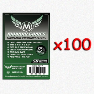 BUNDLE 100 pz. 63,5x88 mm bustine (Premium GREEN) - 50 bustine BUNDLE 100 pz. 63,5x88 mm bustine (Premium GREEN) - 50 bustine