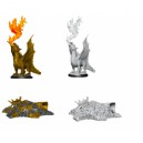 Gold Dragon Wyrmling and Small Treasure Pile (2 Units) - D&D Nolzur's Marvelous Unpainted Miniatures