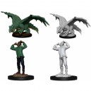 Green Dragon Wyrmling and Afflicted Elf (2 Units) - D&D Nolzur's Marvelous Unpainted Miniatures