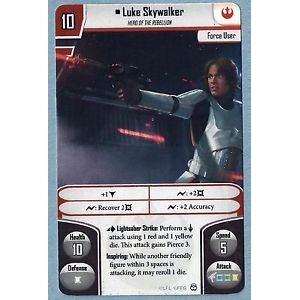 Luke Skywalker Card - Star Wars: Imperial Assault