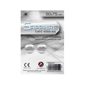 50x75 mm bustine protettive trasparenti Sapphire WHITE (100 bustine)
