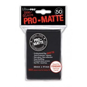 UltraPro - Bustine protettive 66x91 - PRO MATTE Retro NERO Fronte OPACO (50 bustine) UPR82728