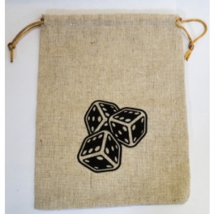 Flax Dice Bags 15x20 cm (sacchetto per dadi con Logo) Flax Dice Bags 15x20 cm (sacchetto per dadi con Logo)