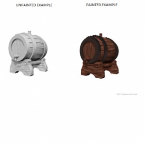 WizKids Deep Cuts Unpainted Miniatures - Keg Barrels (1 Unit)