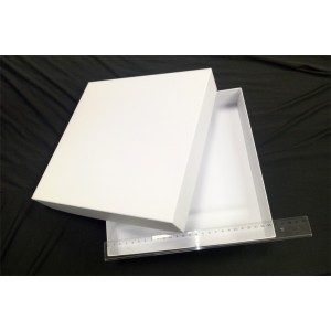 Scatola quadrata media bianca (254x254x50mm)