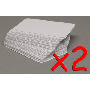 BUNDLE Set carte da gioco piccole bianche (55 pezzi x2)