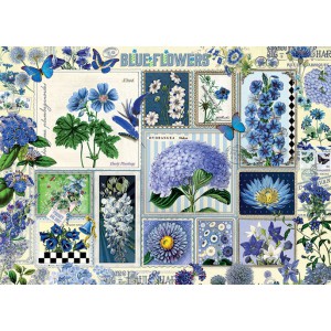 Blue Flowers - Cobble Hill Puzzle 1000 pezzi Blue Flowers - Cobble Hill Puzzle 1000 pezzi