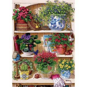 Flower Cupboard - Cobble Hill Puzzle 500 pezzi Flower Cupboard - Cobble Hill Puzzle 500 pezzi
