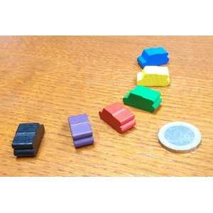 BUNDLE Token Carro armato (tank) 10x10x22 Viola (10 pezzi)