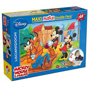 Puzzle 108 pezzi Maxi Double-Face Disney Mickey Mouse & Friends Art.37247 Puzzle 108 pezzi Maxi Double-Face Disney Mickey Mouse & Friends Art.37247
